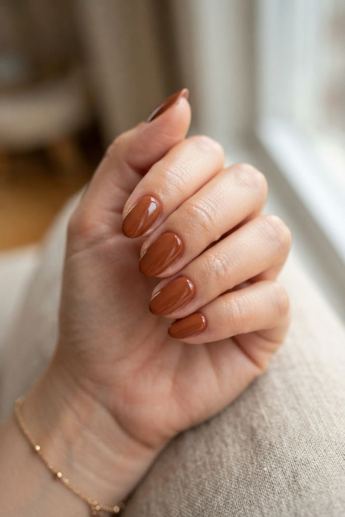 Cinnamon Almond nails