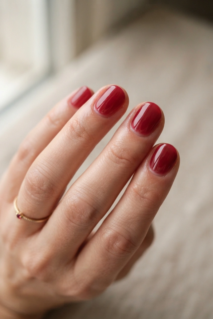 Cranberry jelly nails
