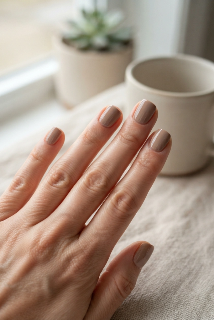 Mushroom taupe nails
