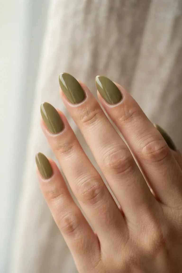Olive and Sage Green Nails: 22 Quiet Fall Designs