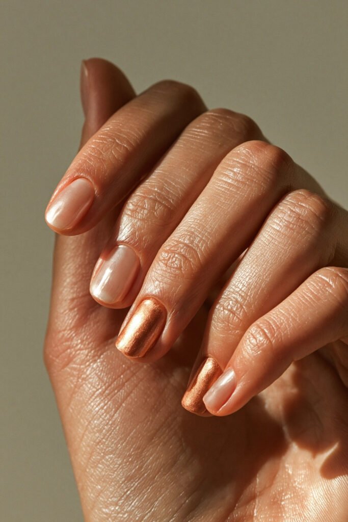 Bare with a bronze accent