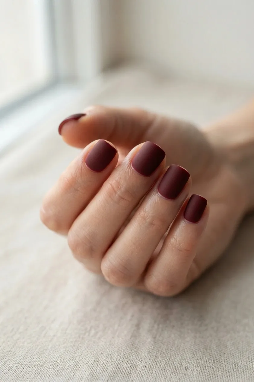 Translucent burgundy jelly finish with a deep candy like shine