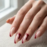 Blood drip tips for short nails
