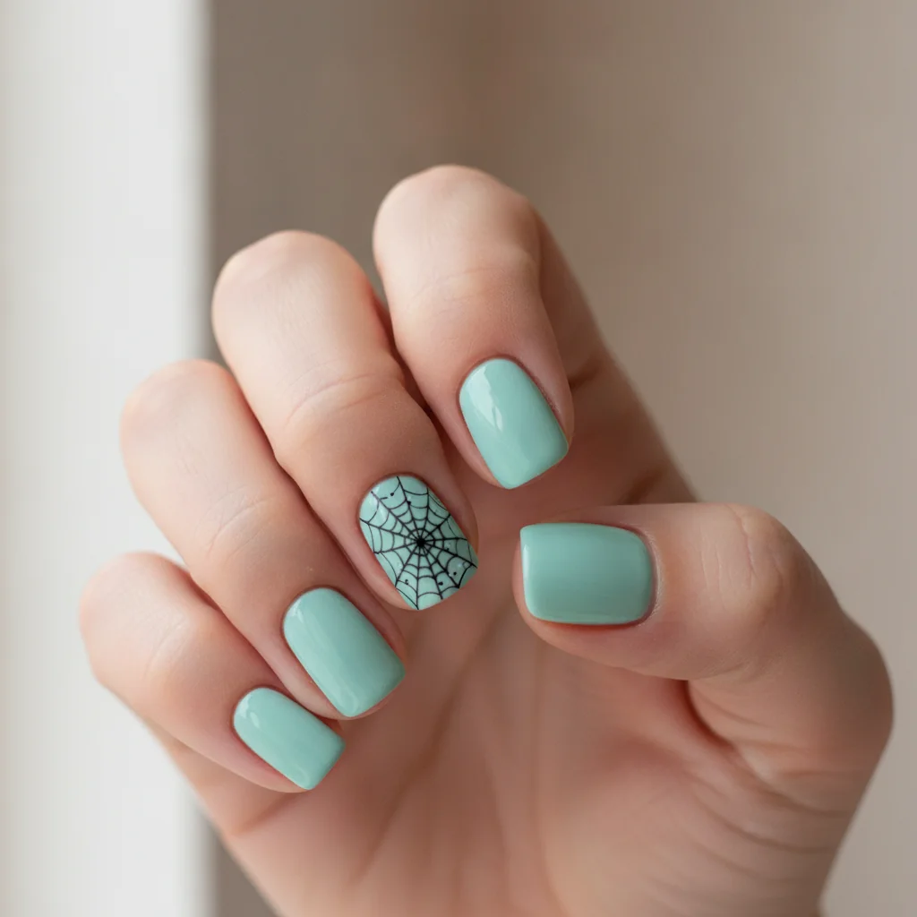 Single Accent Web for short nails