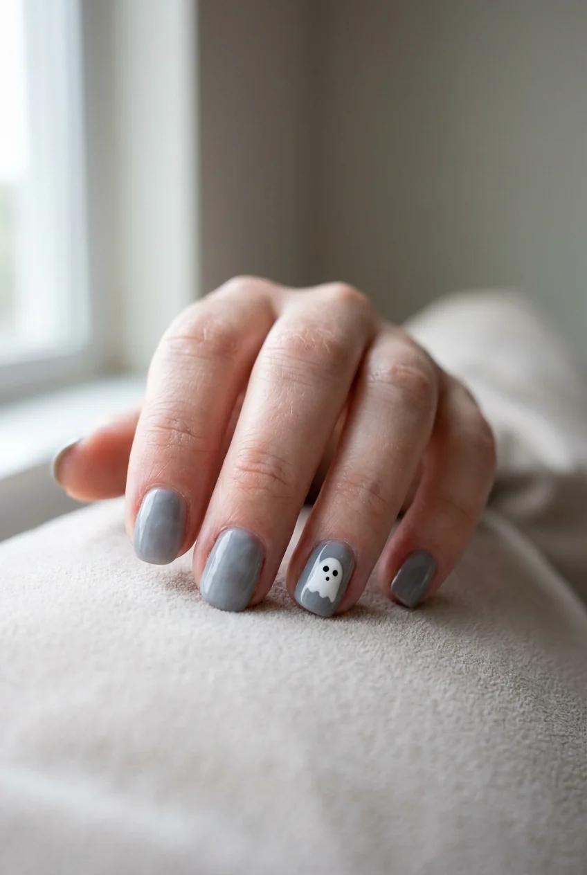 Two-dot ghost for short nails